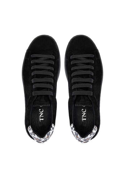 Tamer Tanca Kadın Hakiki Deri Siyah Süet/siyah Beyaz Leopar Sneakers & Spor Ayakkabı 1060 25113 Bn Ayk Y25 Syh Suet/syh Byz Leopar Siyah
