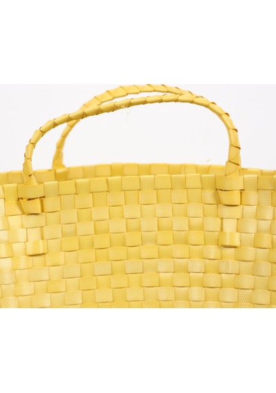 Sentetik Rattan Çanta 40x30x42 Cm Sarı