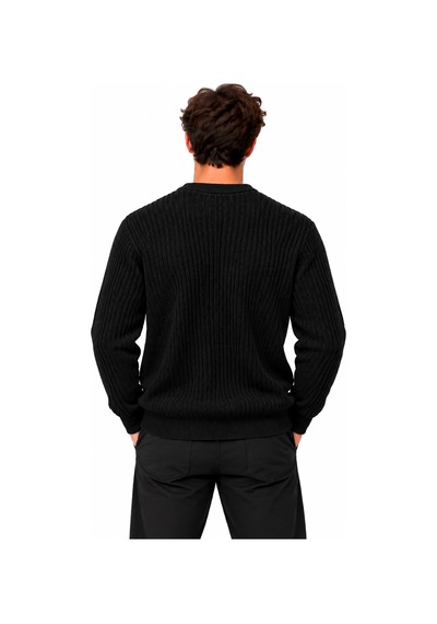 Erkek Bisiklet Yaka Uzun Kolu Triko Kazak B27001 Siyah-aw19