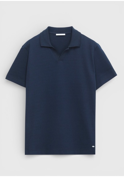 Ramsey Lacivert Fitilli %100 Pamuk T-shirt