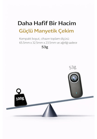 4k Ultra Hd Mini Aksiyon Kamerası Manyetik Klipsli Su Geçirmez Geniş Aksesuar Seti