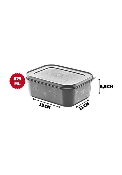 No Frost Silikon Yumuşak Kapalı Saklama Kabı Dondurucu Ve Buzluk Saklama Kabı 675ml, Kapaklı No Frost Saklama Kabı 675ml, Derin Dondurucu Saklama Kabı 675ml Siyah