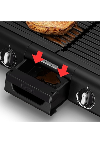 Tefal Family Grill 2400 W Termostatlı 2 Pişirme Yüzeyli İç/Dış Mekân Izgarası