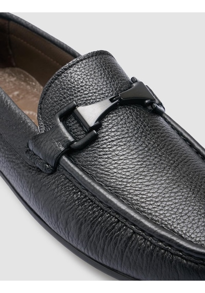 Cabani %100 Hakiki Deri Siyah Erkek Loafer Siyah