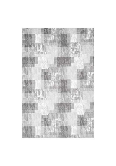 Raschel Carpet Premium Yıkanabilir Leke Tutmaz Modern Mutfak Halısı Modern Gri Özel Seri Kaymaz Taban Halı Çok Renkli