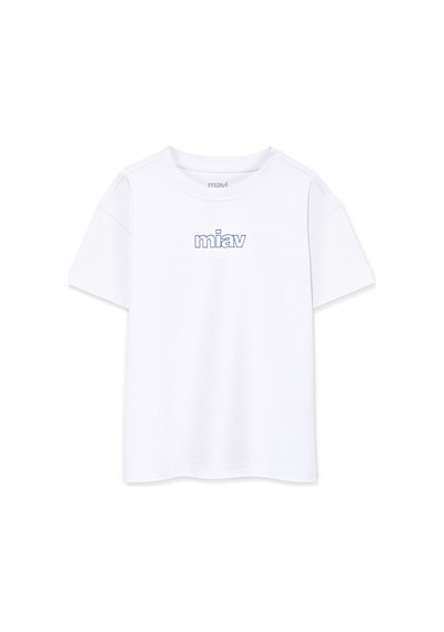 Mavi - Miav Baskılı Oversize Tişört 7610158-620 Beyaz