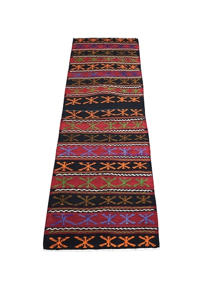 Zehra Abla Halı El Dokuması Başyapıt Yekpare Darende Yolluk Yün Kilim 7291 Çok Renkli