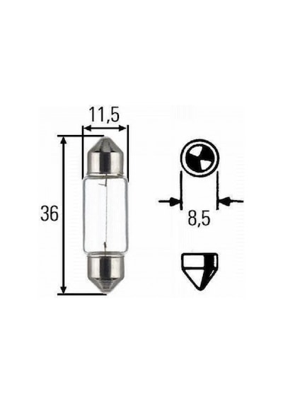 36mm C5w Sofit Halojen Oto Ampul 12v 2adet
