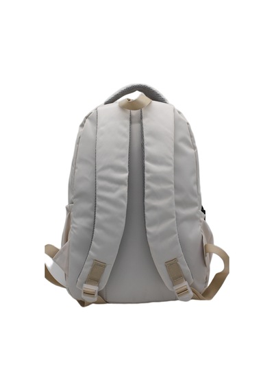 Bej Unisex Okul Çantası Su Geçirmez Kumaş Unisex Okul Sırt Çantası 2200 Bej