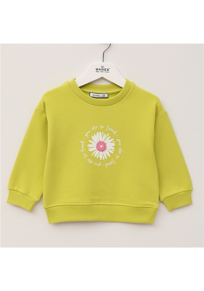 Wanex Kız Çocuk Uzun Kol Kalın Sweat - 32609 Mor