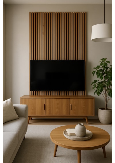 Savana Meşe Keçe Tabanlı Ses Yalıtımlı Duvar Paneli 60x280 Cm Akustik Dekoratif Panel 8 Mm Kalınlık Savanameşe