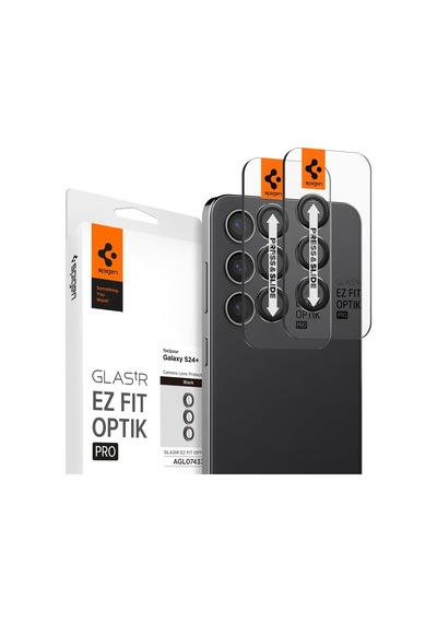Galaxy S24 Plus İle Uyumlu Kamera Lens Koruyucu Cam Kolay Kurulum Glas.tr Ez Fit Optik Pro 2 Adet Black - Agl07433