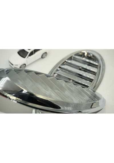 Arazi Off Road Binek Araç Ön Kaput Gümüş Krom Air Flow Rüzgarlık