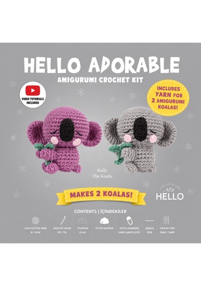 Bakgelal Hello Adorable Amigurumi Koala Yapım Kiti 2 Sevimli Koala Bff Kendin Yap Hobi Seti