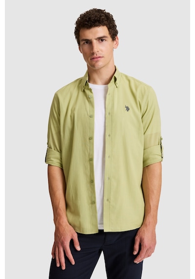 U.S. Polo Assn. U.s. Polo Assn. Erkek Çağla Gömlek Basic 50324660-vr016 Cagla