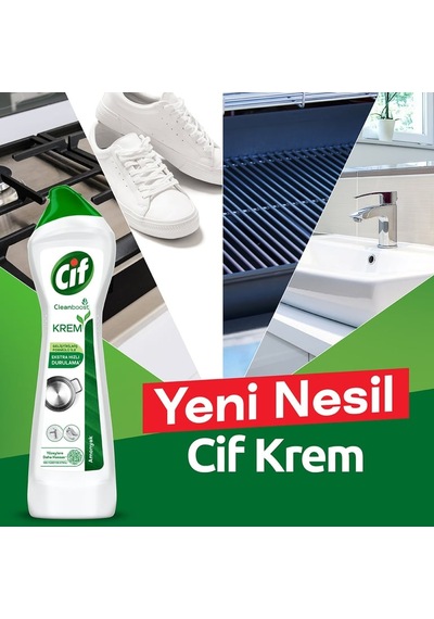 Cif Krem Amonyaklı Yüzey Temizleyici 500 Ml 12'li Paket 12'li Set