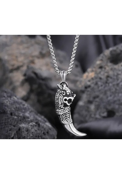 Voyageaccessory Cesaretin Simgesi Ejderha Diş Kolye