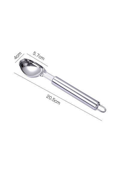 Metal Top Dondurma Alma Kaşığı Cin508 Gri - Gümüş