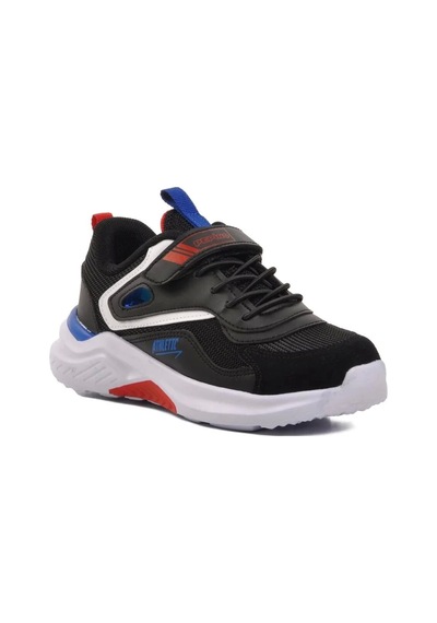 Pepino P-1543 Çocuk Spor Ayakkabı Siyah Kırmızı Saks Çok Renkli