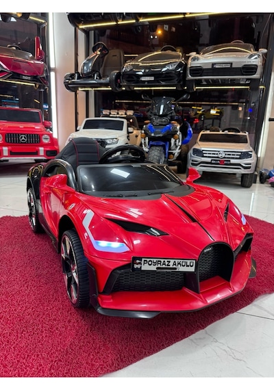 Poyraz Akülü Güçlü Motorlu 12v Akülü Araba Özel Plaka Kırmızı