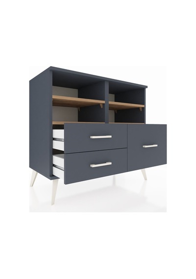 Hyperion Şifonyer 4 Raflı 3 Çekmeceli 88x44x80 Antrasit-çam/antrasit Çam/antrasit Hyperion Şifonyer 4 Raflı 3 Çekmeceli 88x44x80 Antrasit-çam/antrasit Çam/antrasit