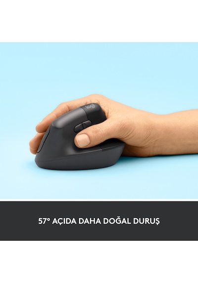 Logitech Lift Sessiz Kablosuz Ergonomik Dikey Mouse