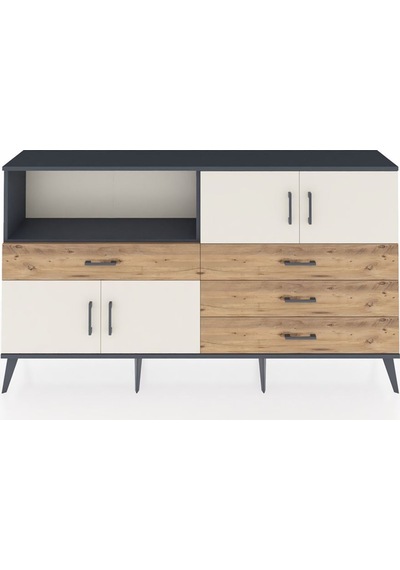 Arges Konsol 2 Raflı 4 Çekmeceli 4 Kapaklı 176x30x99 Antrasit-aytaşı/çam Aytası/atlas Çam - Antrasıt Arges Konsol 2 Raflı 4 Çekmeceli 4 Kapaklı 176x30x99 Antrasit-aytaşı/çam Aytası/atlas Çam - Antrasıt
