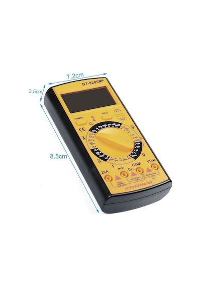 Dt-9205m+ Dijital Ölçü Aleti Multimetre Akım Voltaj Ohm Ölçer