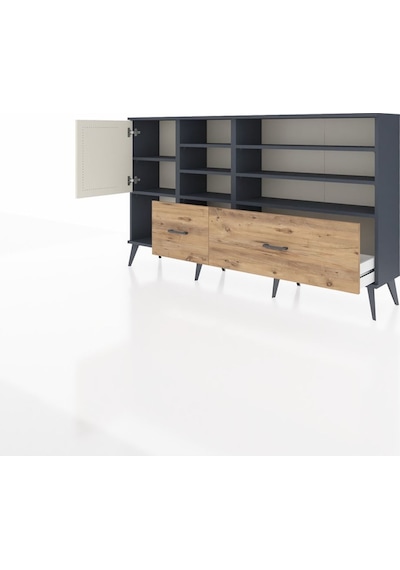 Arges Konsol 8 Raflı 2 Çekmeceli Tek Kapaklı 176x30x99 Antrasit-aytaşı/çam Aytası/atlas Çam - Antrasıt Arges Konsol 8 Raflı 2 Çekmeceli Tek Kapaklı 176x30x99 Antrasit-aytaşı/çam Aytası/atlas Çam - Antrasıt