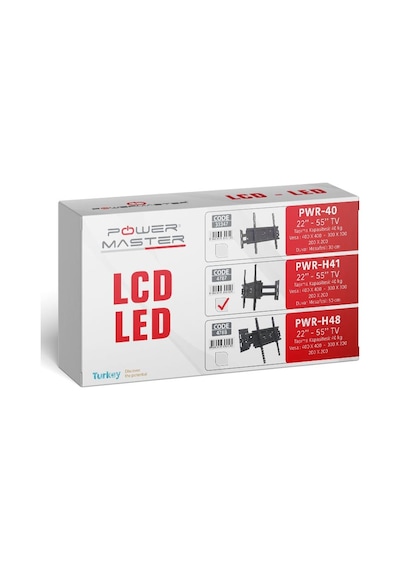 Pwr-h41 22-55 Cift Kollu Kilitli Hareketli Duvar Askı Aparatı Powermaster