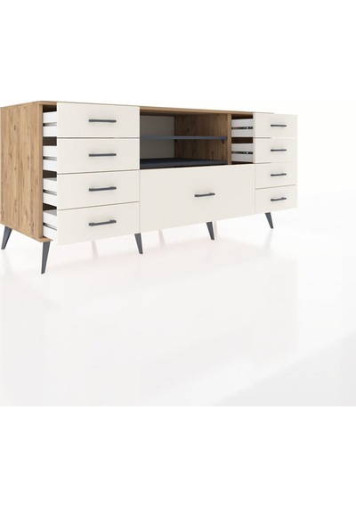 Kronos Konsol 2 Raflı 9 Çekmeceli 176x59x83 Çam-antrasit/aytaşı Antrasit/aytaşı Kronos Konsol 2 Raflı 9 Çekmeceli 176x59x83 Çam-antrasit/aytaşı Antrasit/aytaşı