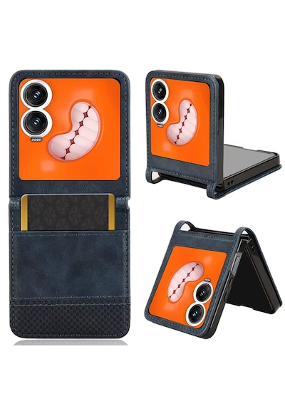 Microcase Tecno Phantom V Flip2 Retro Tasarım Kartlıklı Deri Kılıf-al5119 Renk