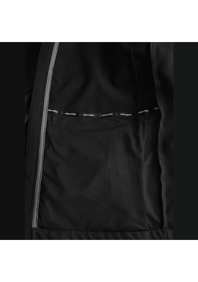 Jack & Jones Erkek Fermuarli Kapüsonlu Softshell Mont - Lupo - 12298689 Siyah