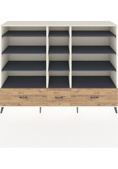 Hyperion Dolap 12 Raflı 3 Çekmeceli 220x44x163 Aytaşı-antrasit/çam Antrasıt/atlas Çam - Aytası Hyperion Dolap 12 Raflı 3 Çekmeceli 220x44x163 Aytaşı-antrasit/çam Antrasıt/atlas Çam - Aytası