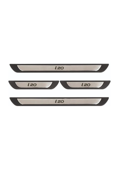 Hyundai İ20 2008-2012 Modeller Old Krom Kapı Eşiği 4 Parça Paslanmaz Çelik
