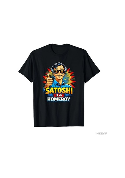 Tarzsokak Satoshi Benim Homeboy'm Kripto Tişörtü Erkekler Kadınlar İçin % 100% Pamuklu Tişörtler Kısa K Çok Renkli