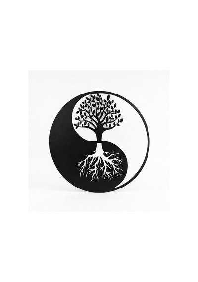 Yin Yang Hayat Ağacı Duvar Tablosu Mdf Lazer Kesim Modern Spiritüel Duvar Süsü