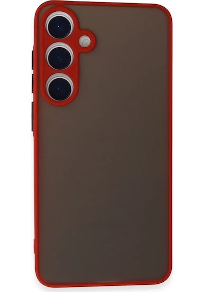 Newface Samsung Galaxy S24 Kılıf Montreal Silikon Kapak - Kırmızı