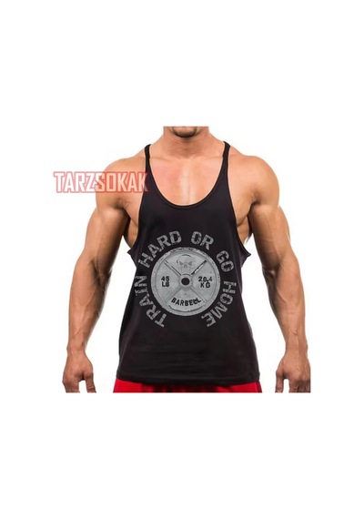 Tarzsokak Gym Tank Top Fitness Sporcu Atleti Gym124 Siyah