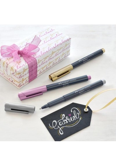 Faber-castell Metalik Yeşil Markör Kalem