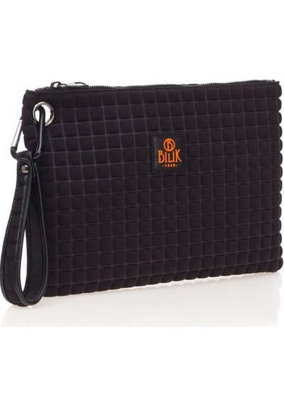 Bilik Deri Siyah Kumaş Kadın Portföy & Clutch Çanta Melis