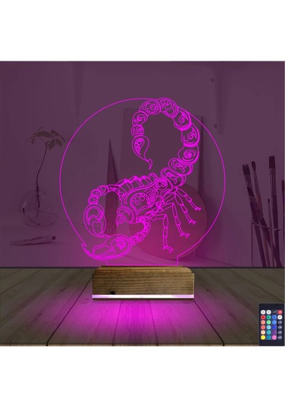 Luvivia Akrep Burcu 3d Lamba - Masa Gece Lambası Şeffaf