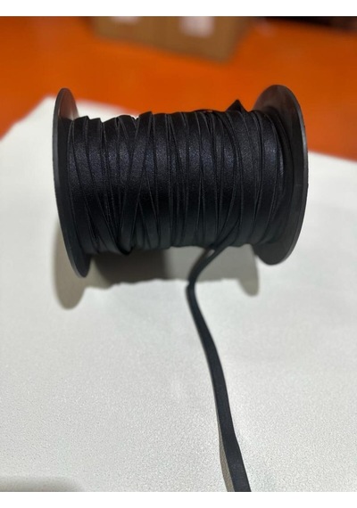 1 Cm Askı Lastiği 5 Metre Siyah