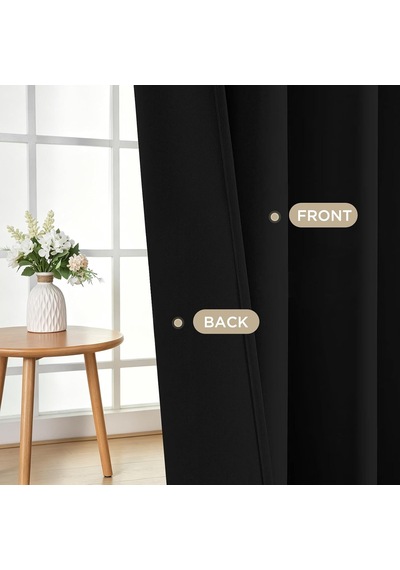 Yatak Odası İçin 225 Cm Perdeler, Karartma Perdeleri 225 Cm Uzunluğunda, Oda Karartma Perdeleri Ve Oturma Odası Pencere Çubuğu Cep Arka Sekmesi G132 X U 227 Cm, Siyah Yatak Odası İçin 225 Cm Perdeler, Karartma Perdeleri 225 Cm Uzunluğunda, Oda Karartma Perdeleri Ve Oturma Odası Pencere Çubuğu Cep Arka Sekmesi G132 X U 227 Cm, Siyah