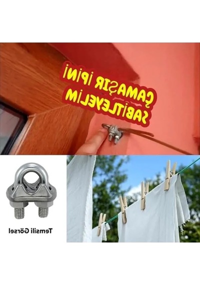 Çelik Halat Sıkma Klemens, 6mm Boyutunda 4 Adet Set