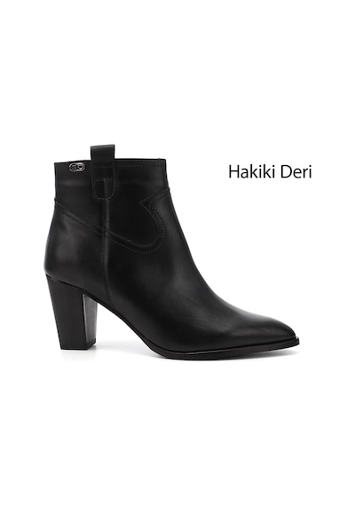 Gönderi(R) Gönderi R Kadın Siyah Fermuarlı Sivri Burun Hakiki Deri Bot Dkzb61339499 Siyah