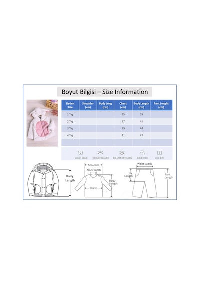 Baby&Kids Tavşan Kulaklı Welsoft Peluş Kız Çocuk Mont (541967969)