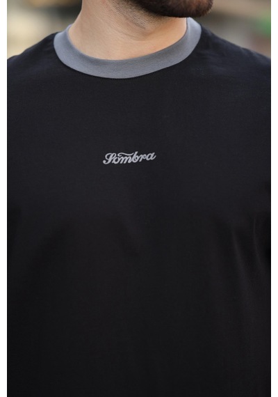 Madmext Siyah Baskılı %100 Pamuklu Erkek T-shirt E7135 Siyah