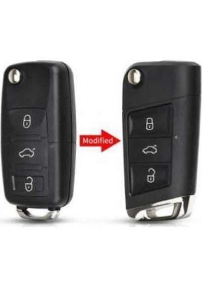Gma Keys Lüx Volkswagen Vw Golf Polo Jetta Bora Passat Transporter Dönüşüm Çevirici Anahtar Kumanda Kabı