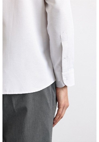 Süvari Bej Regular Klasik Yaka Düz Düz Kapaksız Cep Düğmeli Uzun Kollu Standart Casual Gömlek Sgm2025300002-bj3
